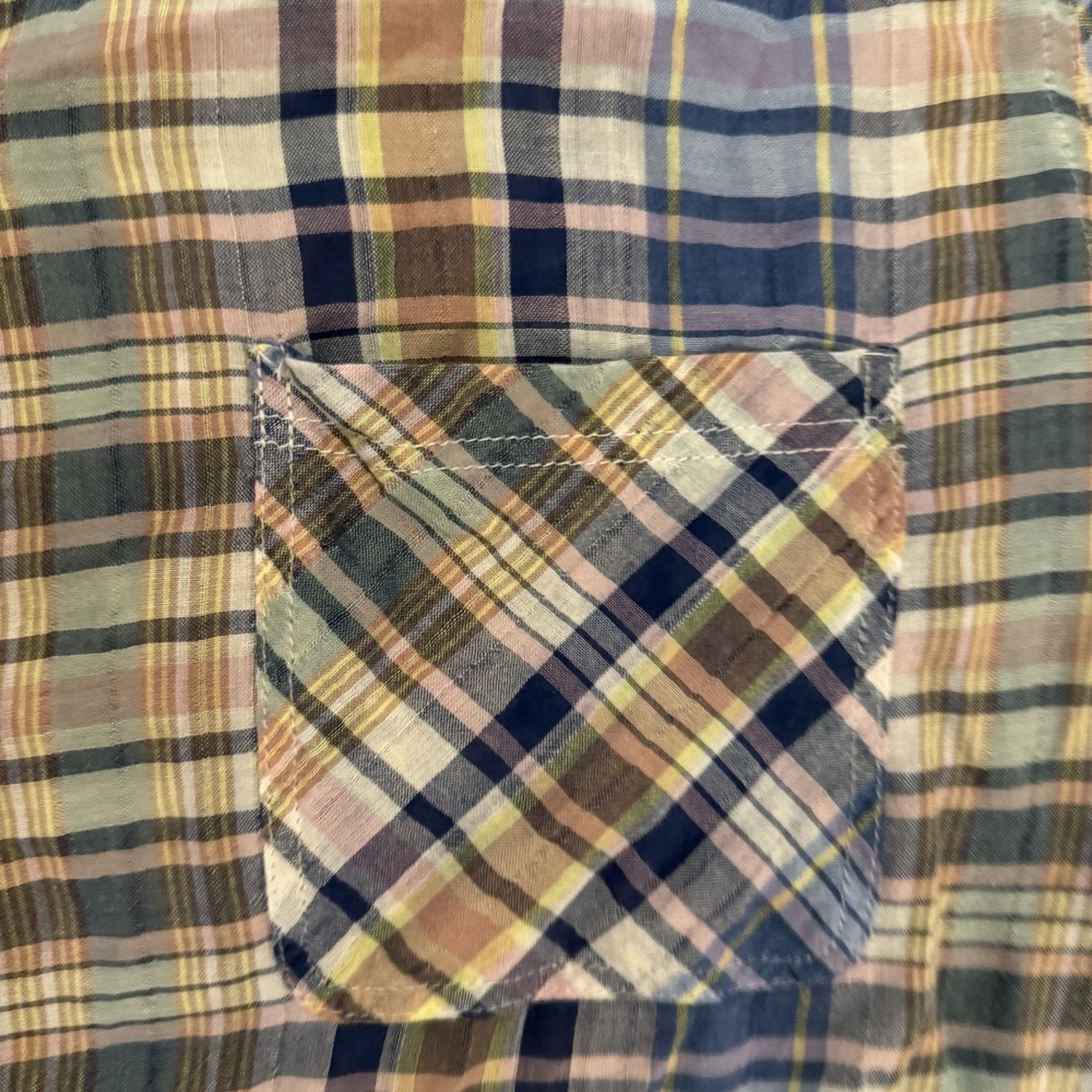 American Eagle Women's XXL Soft Vintage Boyfriend Classic Fit Plaid Shirt - Picture 3 of 10